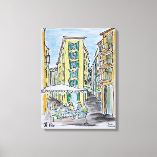 Alfresco Dining in Old Nice   Nice, France Canvas Print