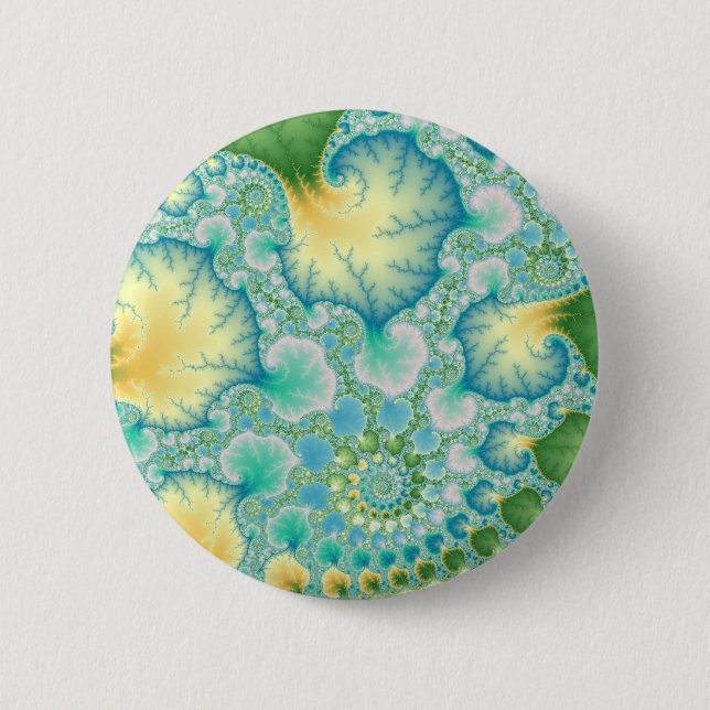 Algae - Fractal 6 Cm Round Badge (Front)