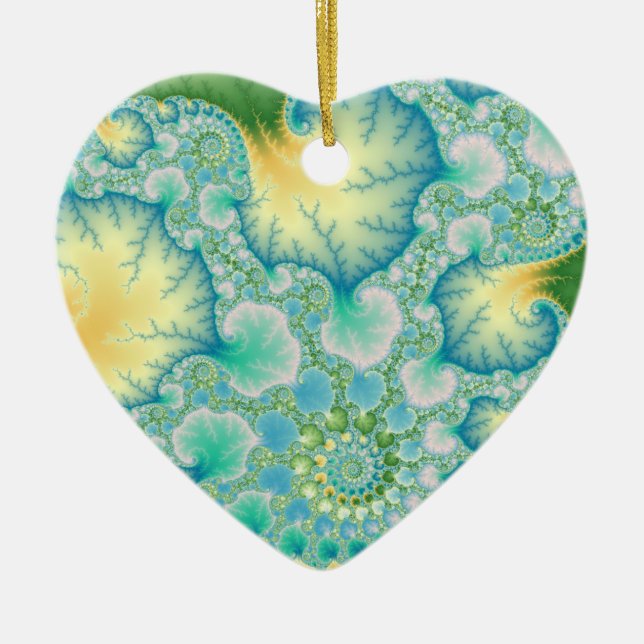 Algae - Fractal Ceramic Tree Decoration (Front)