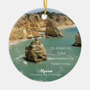 Algarve beach family vacation in Portugal Ceramic Tree Decoration