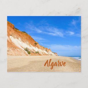 Algarve Beach Praia da Falesia in Portugal Postcard