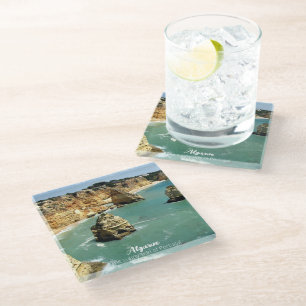 Algarve beach vacation in Portugal Glass Coaster