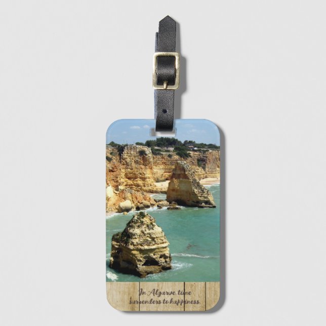 Algarve beach vacation in Portugal Luggage Tag (Front Vertical)