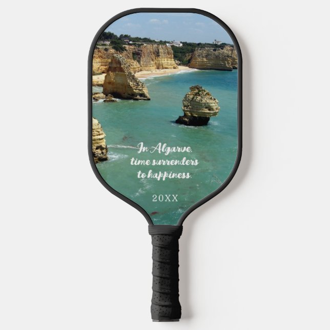 Algarve beach vacation in Portugal Pickleball Paddle (Front)
