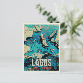 Algarve Lagos coast Portugal travel  Postcard