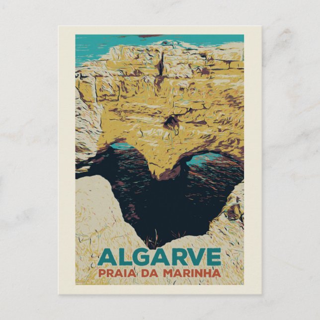 Algarve Marinha Beach arches, Portugal Postcard (Front)