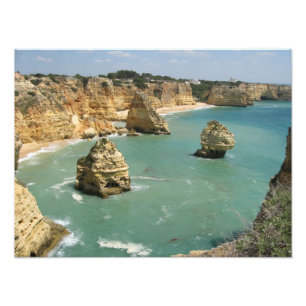 Algarve, Portugal, Benagil beach and cliffs Photo Print