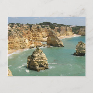 Algarve, Portugal, Benagil beach and cliffs Postcard