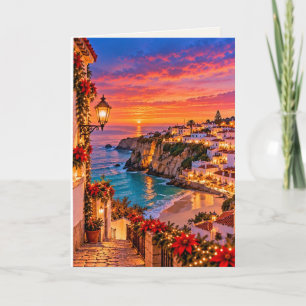 Algarve Portugal Blank Christmas Holiday Card