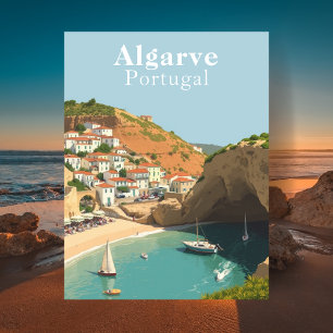 Algarve Portugal European Beach Travel Postcard