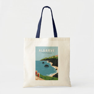 Algarve Portugal Retro Travel Art Vintage Tote Bag