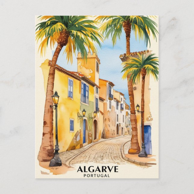 Algarve Portugal Scenic Postcard – Coastal Travel  (Front)
