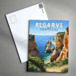 Algarve Portugal Travel Art Vintage<br><div class="desc">Algarve vector art design. The Algarve,  Portugal’s southernmost region,  is known for its Atlantic beaches and golf resorts.</div>