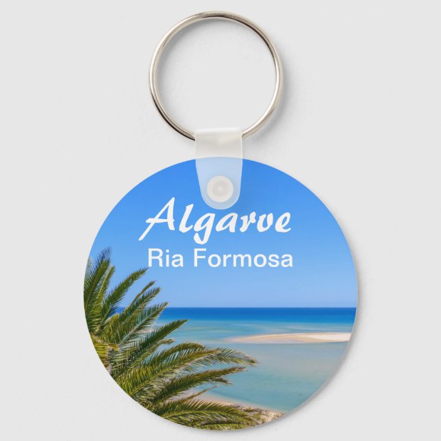 Algarve Portugal Travel Souvenir Photo Keychain (Front)