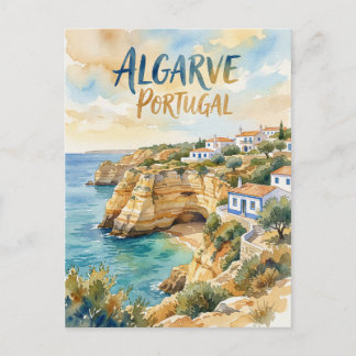 Algarve Portugal water color Postcard