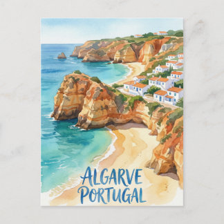 Algarve Portugal water color Postcard