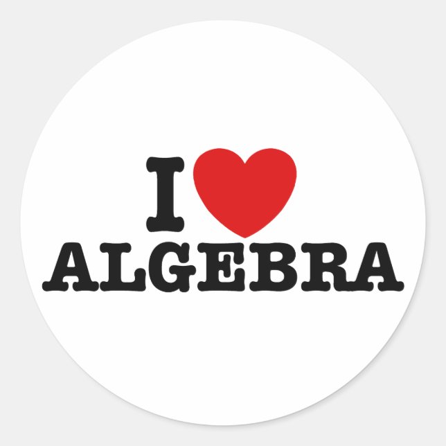 Algebra Classic Round Sticker (Front)