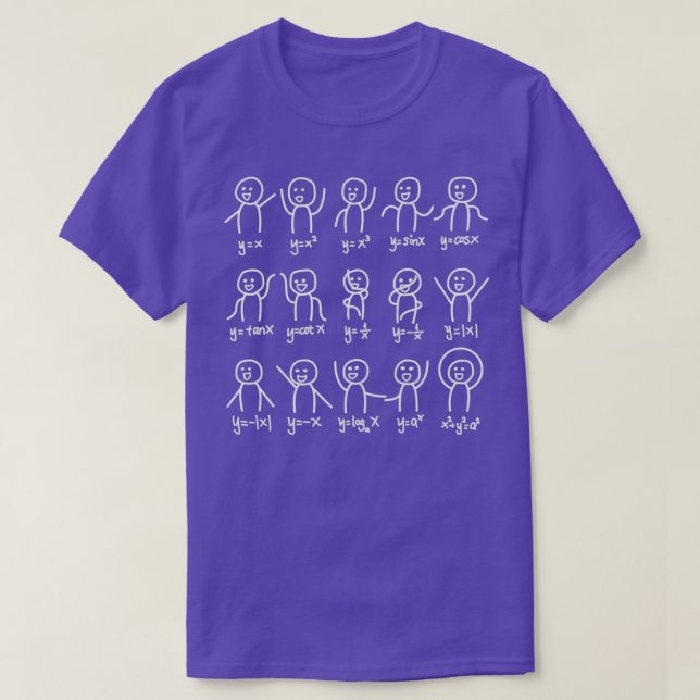 Algebra Dance Funny Graph Figures Math Equation 3 T-Shirt (Design Front)