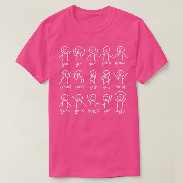 Algebra Dance Funny Graph Figures Math Equation  T-Shirt (Design Front)