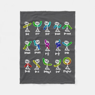 Algebra Dance Funny Graph Figures Math  Fleece Blanket