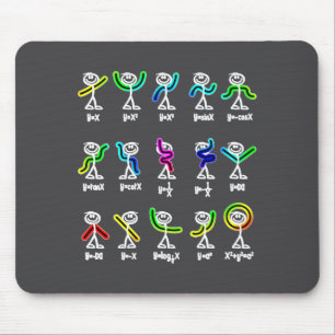 Algebra Dance Funny Graph Figures Math  Mouse Pad