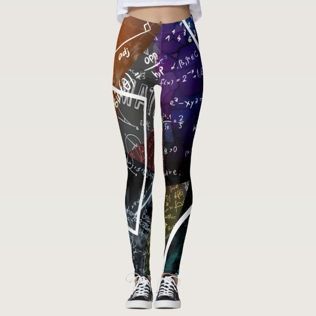 Algebra Flow: Math Art Leggings (Front)