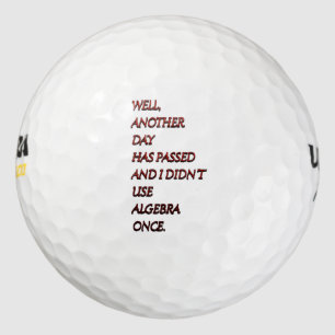 Algebra funny text golf balls