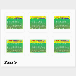 Algebra Math Sticker - Green Forest