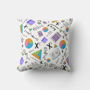 Algebra Math Symbols Pattern Cushion
