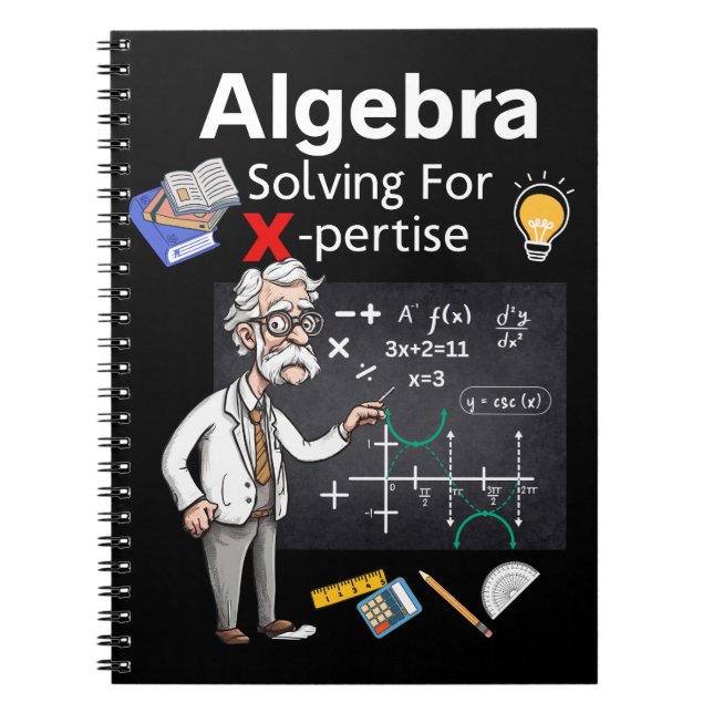 Algebra Solving For X-pertise Notebook (Front)