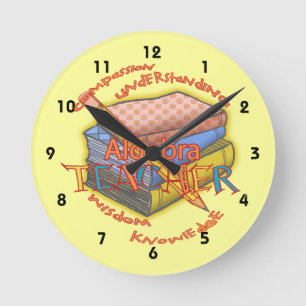Algebra Teacher Motto Round Clock