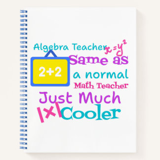 Algebra teacher same as a normal Math teacher  Notebook