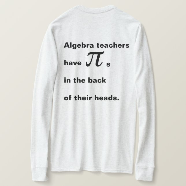 Algebra Teacher T-Shirt (Design Back)