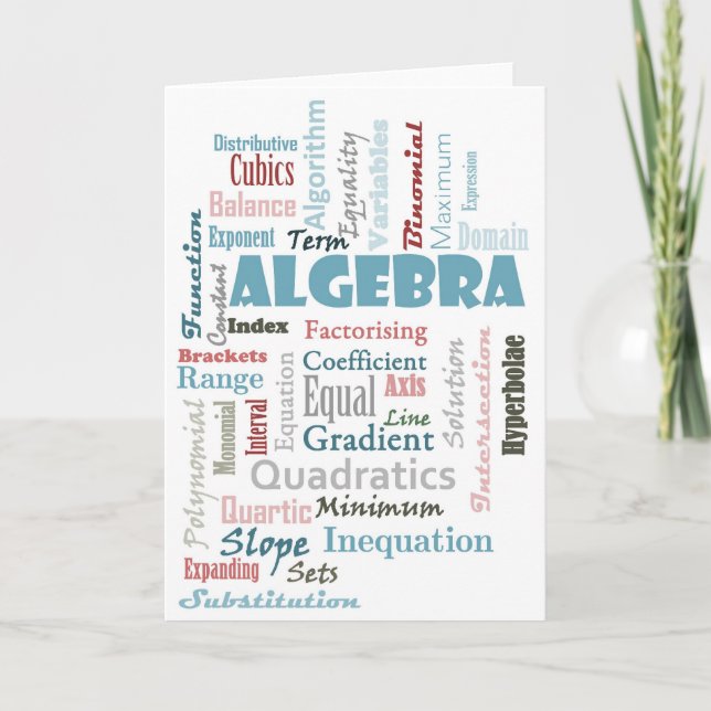 Algebra Vocabulary Card (Front)