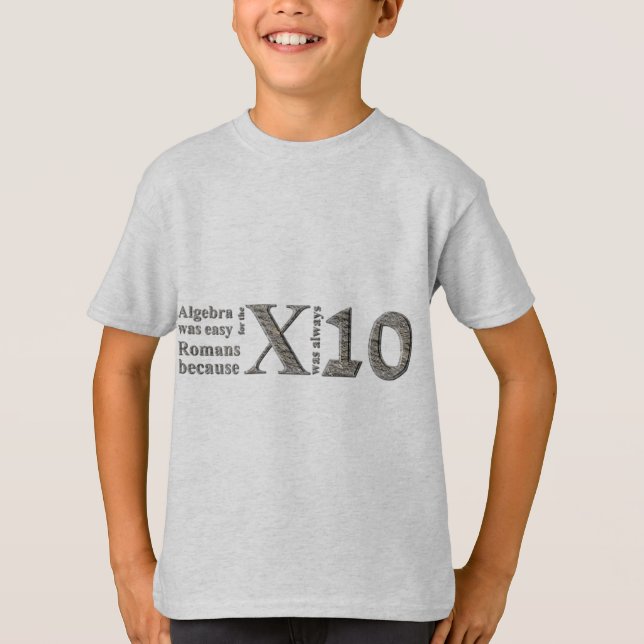 Algebra was easy for the Romans because ... T-Shirt (Front)