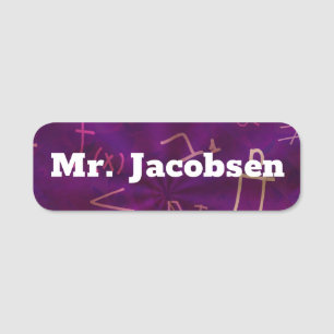 Algebraic Equations Math Name Tag