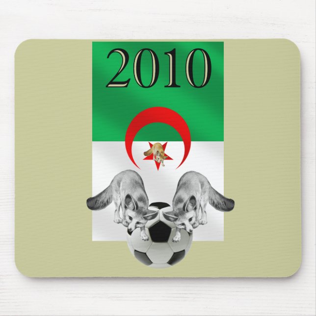 Algeria 2010 Les Fennecs football flag Mouse Pad (Front)
