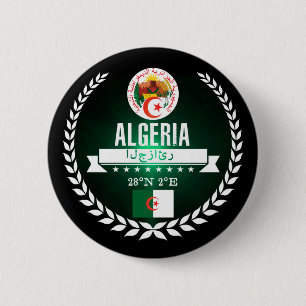 Algeria 6 Cm Round Badge