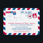 Algeria Airmail Wedding Save the Date sz 3x4 Magnet<br><div class="desc">This 3"x4" Flex Magnet has a airmail design to ALGERIA. If you need a different location created please email paula@labellarue.com and we will try and get a new one up with 24hours (during the work week)". If you would like the larger flex magnet please contact me so I can create...</div>