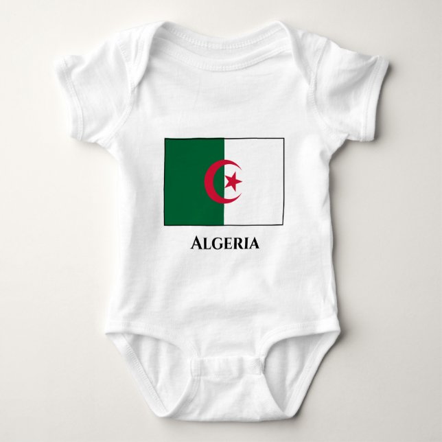 Algeria (Algerian) Flag Baby Bodysuit (Front)