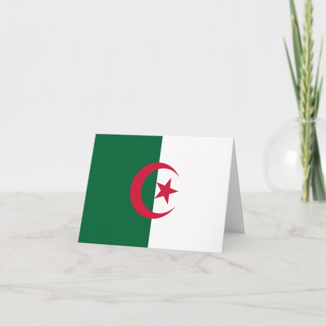 Algeria (Algerian) Flag Card (Front)