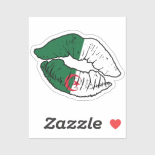 Algeria Algerian Lipstick Love Flag