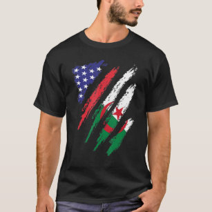 Algeria American Grown Flag USA Patriot Heritage M T-Shirt