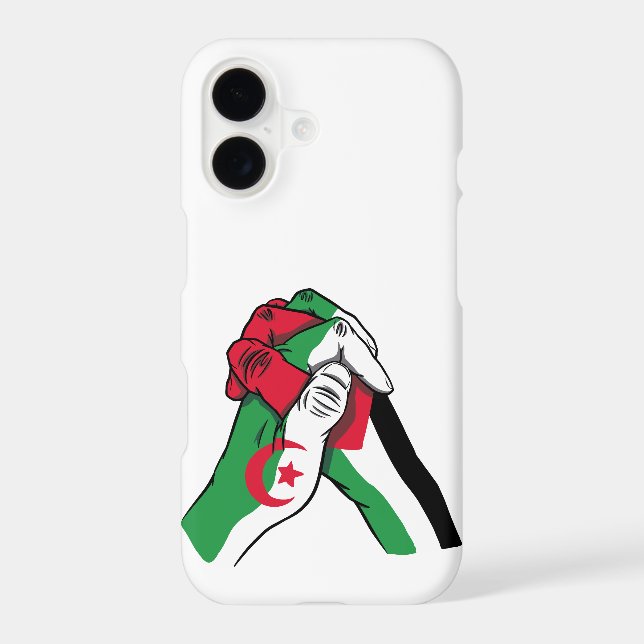 ALGERIA AND PALESTINE HANDS  iPhone CASE (Back)