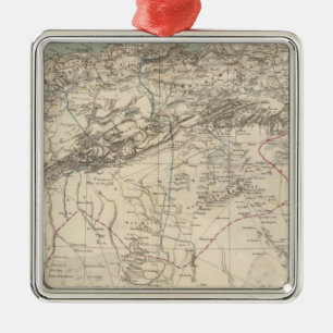 Algeria Atlas Map Metal Tree Decoration