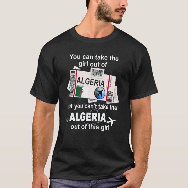 Algeria Boarding Pass Algeria Girl Algeria T-Shirt (Front)
