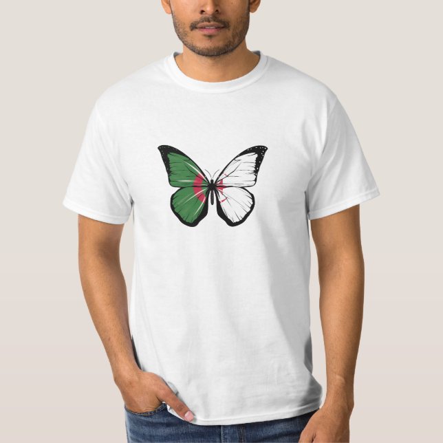 Algeria Butterfly Flag T-Shirt (Front)
