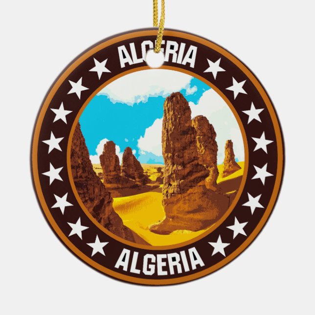 Algeria                                            ceramic tree decoration (Front)