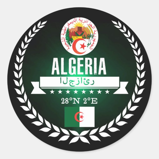 Algeria Classic Round Sticker (Front)