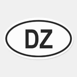 Algeria "DZ" Oval Sticker